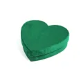 Scatola per gioielli in velluto verde a forma di cuore per collana ciondolo orecchini regalo - Scatola per Collana a Cuore / Verde