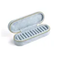 Mooie kleine fluwelen sieradendoos ringdoosje draagbare reis etui oorbellen organizer - Lichtroze