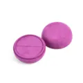Purpurne Samt Mini Ringbox für tragbare Antrags Schmuck Aufbewahrung und Verpackung. - Runde Ringbox / Lila