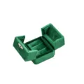Grüne Samt Doppelringschachtel, elegante Aufbewahrungsbox für Trauringe und Schmuck. - Grün