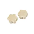 Champagne velvet four-leaf clover ring box, high-end proposal and jewelry packaging. - Single Ring / Champagne (G96)