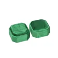 Boîte à bague en velours vert octogonale double fente bague de fiançailles cadeau - Boîte à Bague Octogonale (Bague Unique) / Vert Foncé (G116)