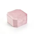 Pink velvet octagonal jewelry gift box for rings and bracelets packaging display SKU image. - Pink