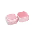 Boite a bague en velours rose, ecrin octogonal pour bague de fiancailles et mariage. - Boîte à Bague Octogonale (Bague Unique) / Rose