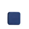 Blue velvet ring box square jewelry organizer for small earrings and delicate rings display. - Blue