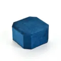 Dark blue velvet hexagonal jewelry box, premium ring packaging gift display box. - Dark Blue
