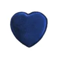 Blue heart shaped velvet ring box for exquisite jewelry presentation and safe ring storage gift. - Heart-Shaped Single Ring Boxes / Blue