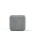 Grey velvet square ring box and earring storage organizer variant display for jewelry items. - Gray
