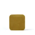 Square velvet ring box in mustard gold, luxury velvet jewelry storage box for stud earrings. - Mustard Yellow