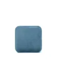 Blue velvet ring box square jewelry storage case for stud earrings and small accessories display - Grey Blue