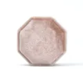 Elegante boite a bague octogonale en velours pour mariage et rangement de bijoux cadeaux. - Boîte à bague triple octogonale / Rose