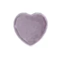 Heart-shaped velvet ring box in lavender, soft plush jewelry storage gift box case. - Heart-Shaped Single Ring Boxes / Grey Purple