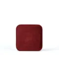 Red Square Velvet Ring Box Jewelry Storage Case for Earrings Studs Display Showcase - Burgundy