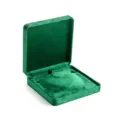 Gruene Samt Schmuckbox fuer Halsketten und Anhaenger, elegante Geschenke Verpackung. - Grün