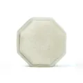 Boîte à bague octogonale en velours beige, emballage de bijoux élégant pour couples. - Boîte à bague triple octogonale / Beige Clair