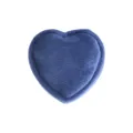 Blue velvet heart-shaped ring box, premium jewelry storage box for gifts and display. - Heart-Shaped Single Ring Boxes / Dark Blue