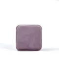 Purple velvet square ring box for jewelry storage, elegant and soft small earring gift case. - Lavender