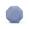 Boîte à bague octogonale en velours bleu pour cadeaux de mariage et emballage bijoux. - Boîte à bague triple octogonale / Bleu clair