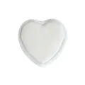 White velvet heart shaped ring box high quality jewelry storage case for romantic gifts. - Heart-Shaped Single Ring Boxes / White