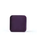Purple velvet ring box, soft flannel jewelry storage case for stud earrings and rings. - Deep purple