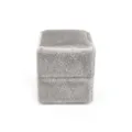 Scatola per anelli in velluto grigio, cofanetto portagioie quadrato con coperchio. - Scatola per anello singolo quadrilatera / Grigio