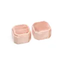 Boite a bague en velours octogonale elegante, emballage de bijoux rose et rangement de bague. - Bague Unique / Rose