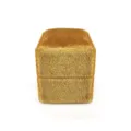 Scatola per anelli quadrata in velluto dorato con coperchio, elegante custodia espositore. - Scatola per anello singolo quadrilatera / Oro