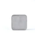 Grey velvet ring box, square jewelry storage organizer for daily earrings and accessories. - Gray