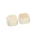 Boite a bague octogonale en velours beige etui de rangement pour presentation bijoux - Bague Unique / Beige