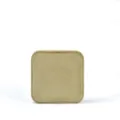 Square velvet ring box jewelry organizer for small earrings and delicate rings storage display. - Khaki