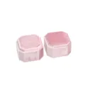 Pink velvet ring box octagon jewelry storage organizer plush ring packaging display - Single Ring / Pink