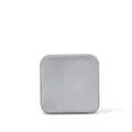 Grey velvet ring box jewelry storage box, square small velvet gift case for ear studs. - Gray