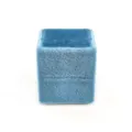 Scatola per anelli quadrata in velluto blu per gioielli, morbida trama ed eleganza. - Scatola per anello singolo quadrilatera / Blu
