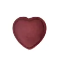 Burgundy heart velvet ring box, premium jewelry storage gift box for engagement wedding. - Heart-Shaped Single Ring Boxes / Burgundy