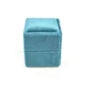 Scatola per anelli in velluto blu forma quadrata confezione gioielli custodia espositore - Scatola per anello singolo quadrilatera / Blu