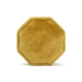 Boîte à bague octogonale en velours moutarde, coffret cadeau emballage bijoux mariage. - Boîte à bague triple octogonale / Jaune d'Or