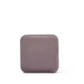 Square velvet ring box in dusty purple for jewelry storage, elegant display case SKU view. - Grey Purple