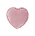 Pink velvet heart ring box soft jewelry display case for sweet gift packaging storage. - Heart-Shaped Single Ring Boxes / Pink
