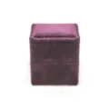 Scatola per anelli quadrata in velluto viola con coperchio, elegante confezione regalo. - Scatola per anello singolo quadrilatera / Viola