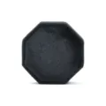 Boîte à bague octogonale en velours noir pour couple, coffret cadeau bijoux élégant. - Boîte à bague triple octogonale / Noir