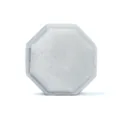 Élégante boîte à bague octogonale en velours, idéale pour cadeaux de mariage et bijoux gris. - Boîte à bague triple octogonale / Gris clair