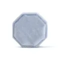 Boite a bague octogonale en velours gris, emballage de bijou elegant pour mariage cadeau. - Boîte à bague triple octogonale / Bleu gris