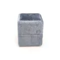 Scatola per anelli in velluto quadrato Astuccio porta anelli per proposta di matrimonio fidanz - Scatola per anello singolo quadrilatera / Blu grigiastro