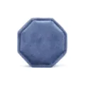 Boîte à bague octogonale en velours bleu pour bagues de couple, étui de rangement bijoux mariage. - Boîte à bague triple octogonale / Gris Bleu