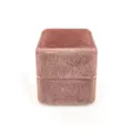 Scatola per anelli in velluto rosa custodia espositore quadrato scatola gioielli - Scatola per anello singolo quadrilatera / Rosa