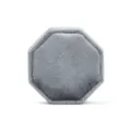 Boite a bague octogonale en velours gris pour emballage de bijoux de mariage et presentation. - Boîte à bague triple octogonale / Gris