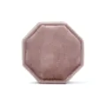 Boite a bague octogonale en velours, elegant coffret a bijoux mauve pour mariage et rangement. - Boîte à bague triple octogonale / Vieux rose