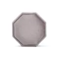 Boîte à bague octogonale en velours gris pour mariage de couple et cadeau de bijoux. - Boîte à bague triple octogonale / Gris Violet