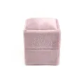 Scatola per anelli quadrata in velluto rosa per gioielli, elegante confezione regalo - Scatola per anello singolo quadrilatera / Rosa