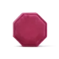 Boite a bague octogonale en velours rose fonce pour alliances de couple et coffret cadeaux. - Boîte à bague triple octogonale / Rose Foncé